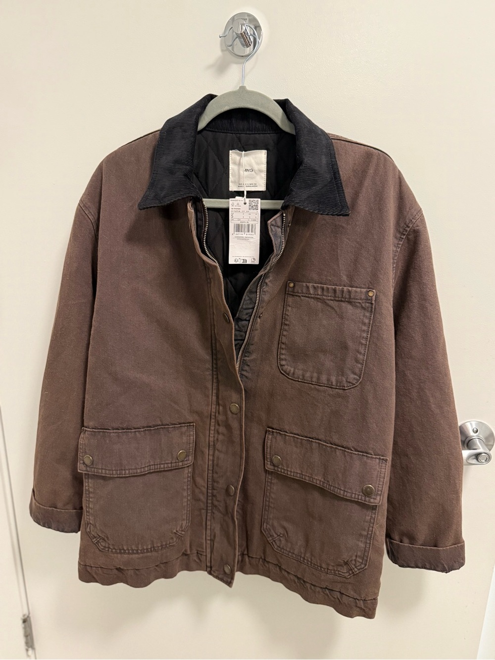 Mango Barn Jacket with Contrasting Collar - Picture 3 of 5